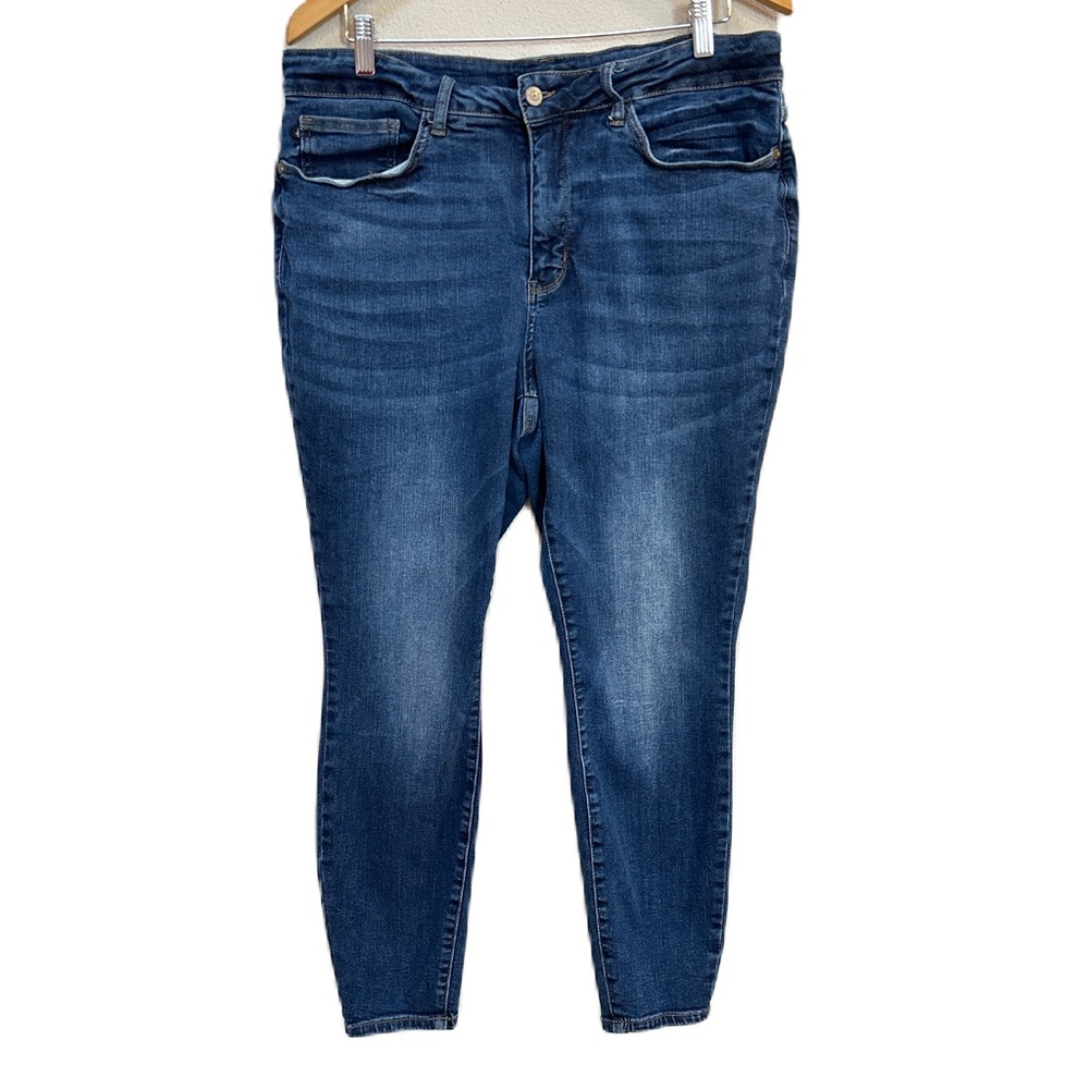 Judy Blue Bowie Skinny High Rise Dark Tummy Control Top Women’s Plus Sz 18W